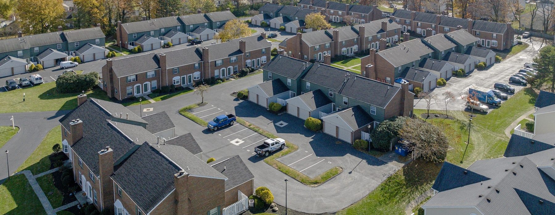 aerial view of a neighborhood
