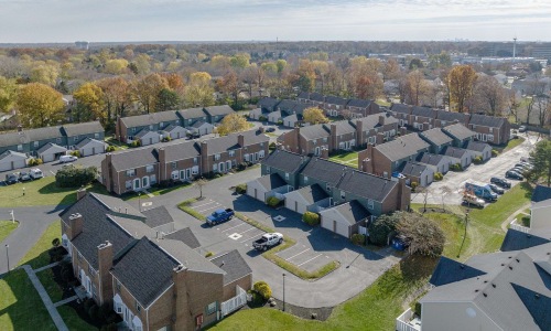 aerial view of a neighborhood