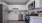 a kitchen with white cabinets